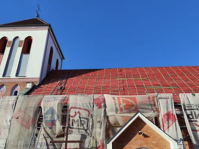 Remont pokrycia dachu kościoła